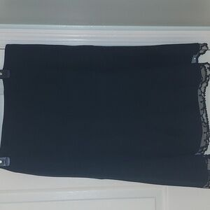 Lane Bryant Black A-Line Skirt with Sequin Trim On Hemline